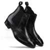 Regal Wingtip Chelsea Boots in Black - Escaro Royale