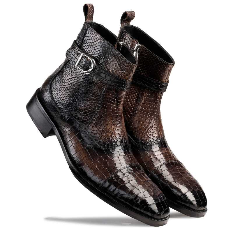 Noble Ankle Boots with Zipper in Grey - Escaro Royale