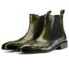 Regal Patina Chelsea Boots - Green - Escaro Royale