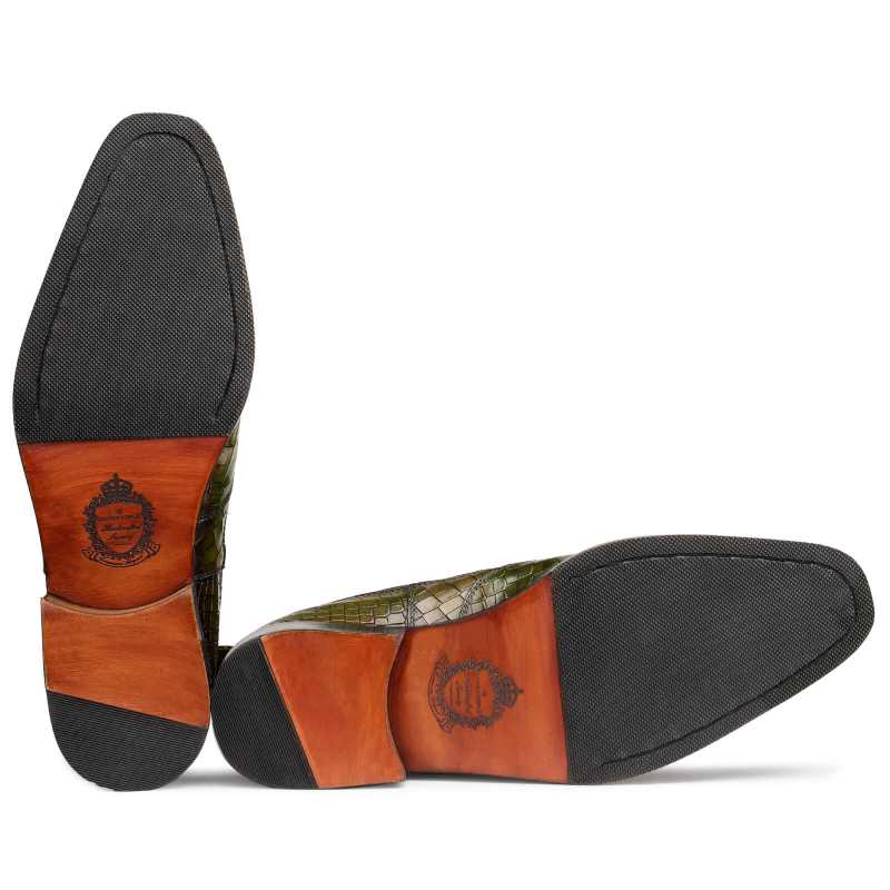 Regal Patina Chelsea Boots - Green - Escaro Royale