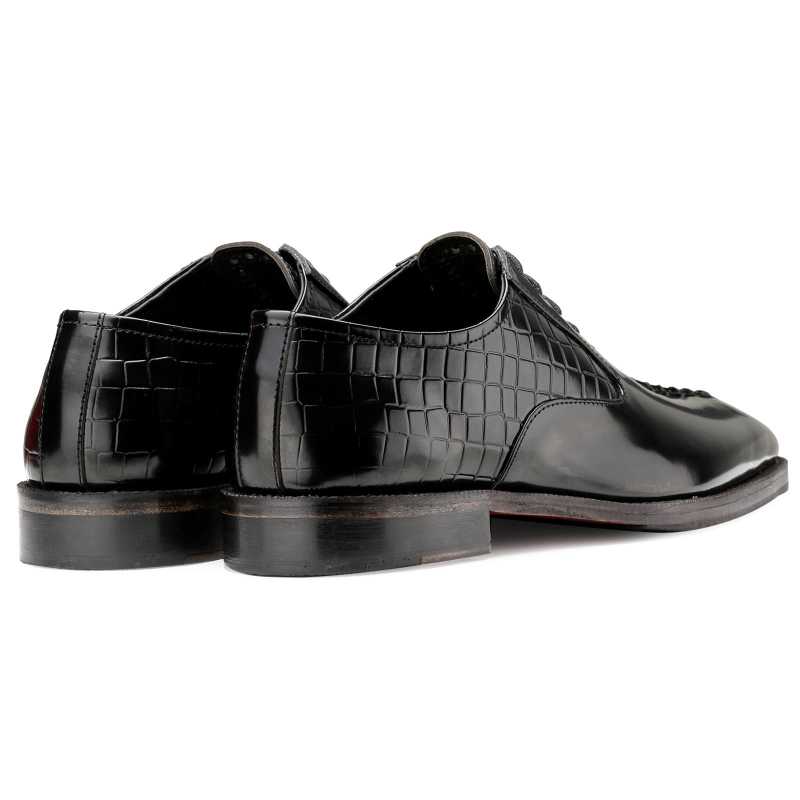 Tony Black Midsplit Oxford Shoes - Escaro Royale
