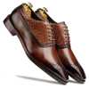 Mooney Patina Brown Oxford Shoes - Escaro Royale