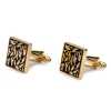 Men's Gold Plated Engraving Cufflinks - Escaro Royale