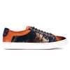 Foilio Luxury Sneakers in Blue Cognac - Escaro Royale