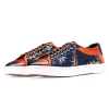 Foilio Luxury Sneakers in Blue Cognac - Escaro Royale