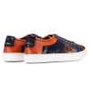 Foilio Luxury Sneakers in Blue Cognac - Escaro Royale