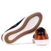 Foilio Luxury Sneakers in Blue Cognac - Escaro Royale