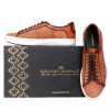 Foilio Luxury Sneakers in Embossed Weave - Escaro Royale