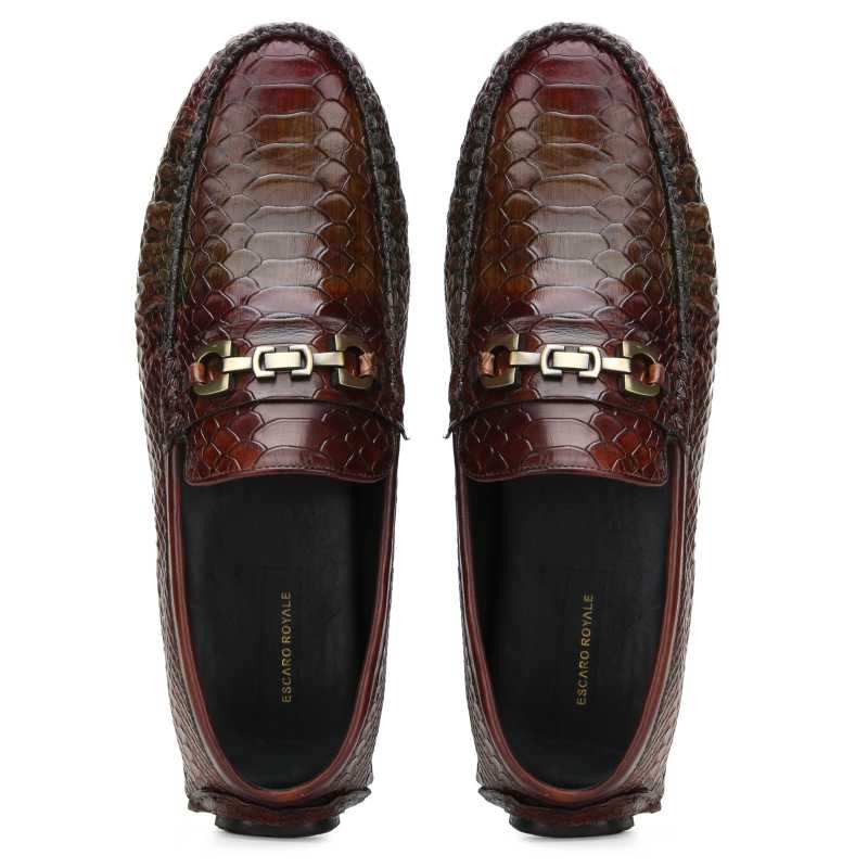 Piton Moccasins in Olive Green - Escaro Royale