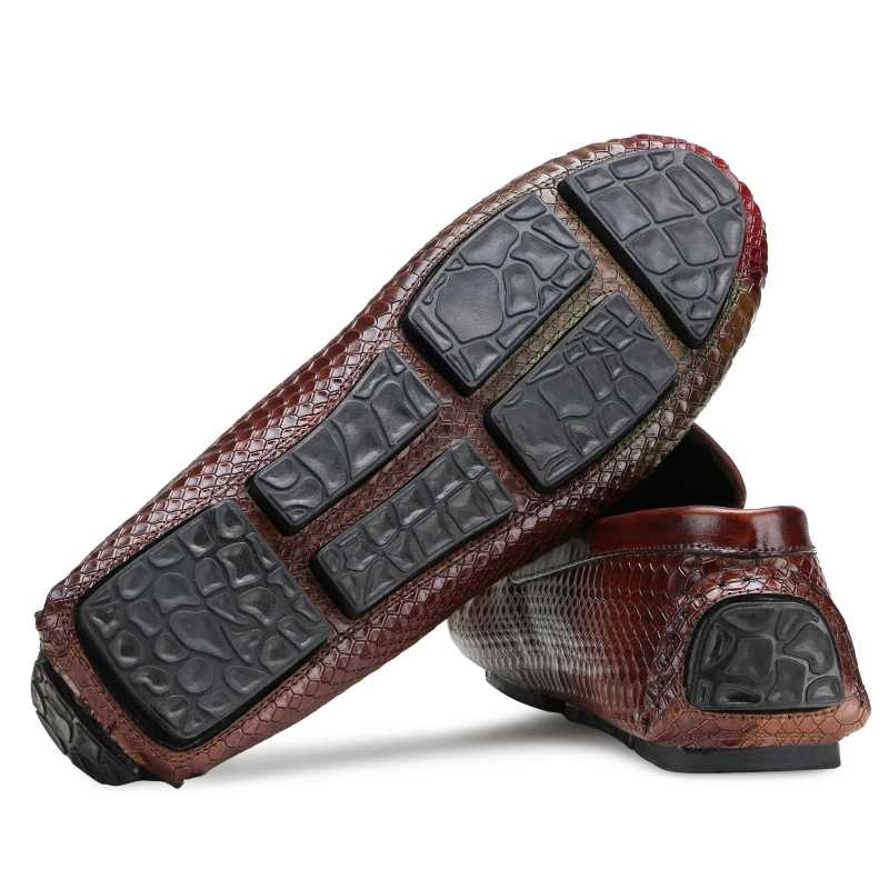 Piton Moccasins in Olive Green - Escaro Royale