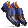 Rio Textured Double Monk in Blue - Escaro Royale