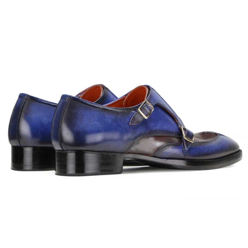 Rio Textured Double Monk in Blue - Escaro Royale
