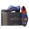 Rio Textured Double Monk in Blue - Escaro Royale