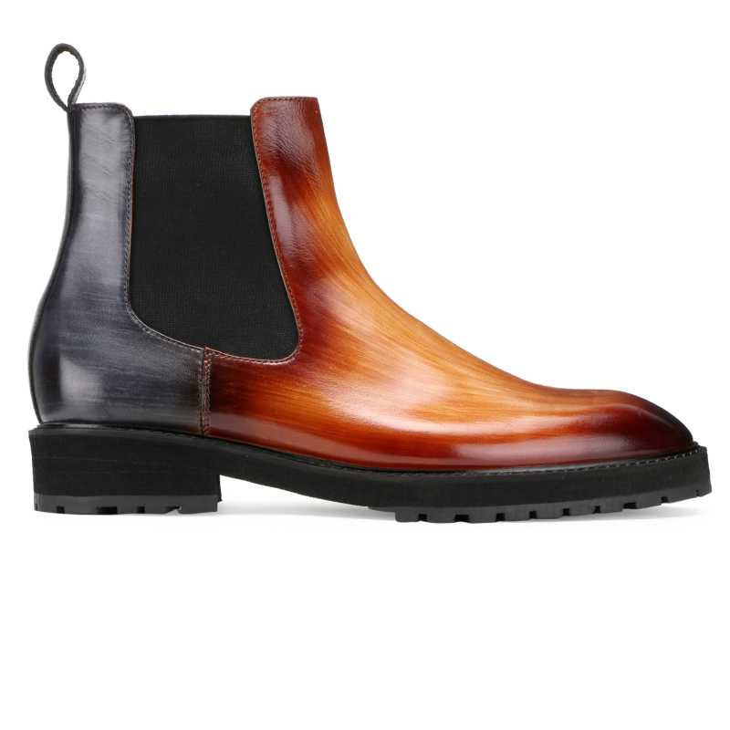 Marrone Chelsea Boots in Tan Blue - Escaro Royale