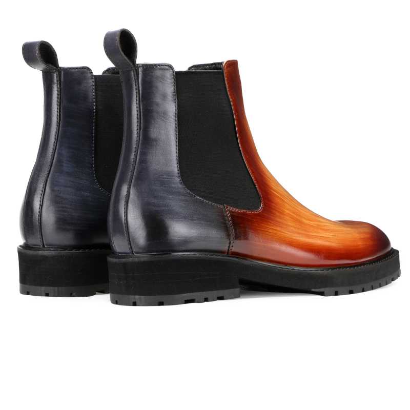 Marrone Chelsea Boots in Tan Blue - Escaro Royale