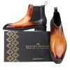 Marrone Chelsea Boots in Tan Blue - Escaro Royale
