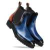 Marrone Chelsea Boots in Blue Brown - Escaro Royale