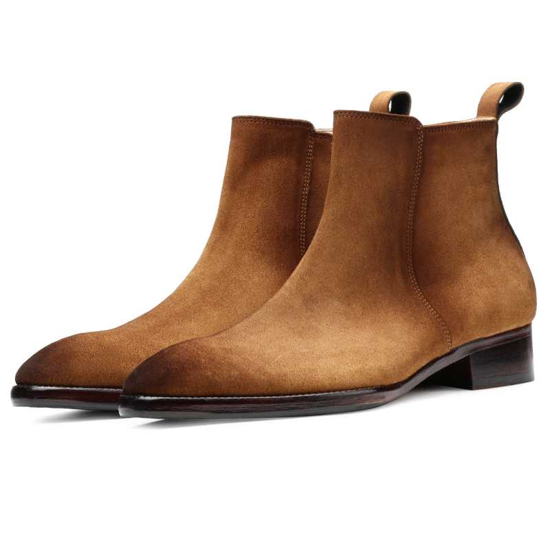 Carbine Suede Zipper Boots - Escaro Royale