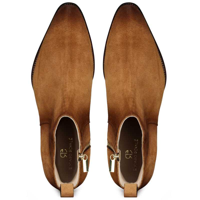 Carbine Suede Zipper Boots - Escaro Royale