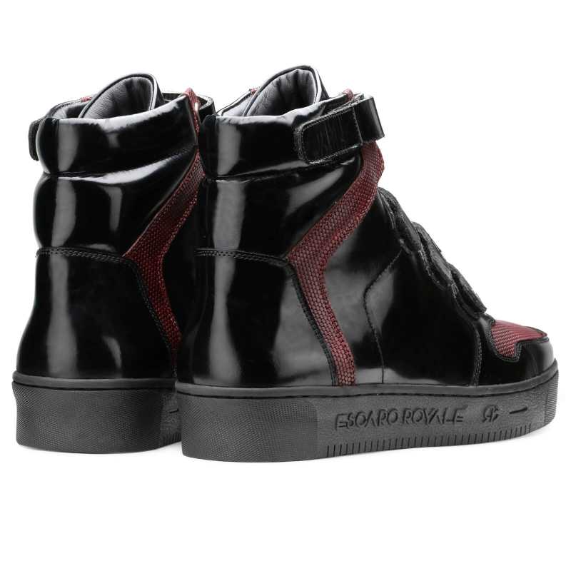 Triumph Black Hightop Sneakers - Escaro Royale