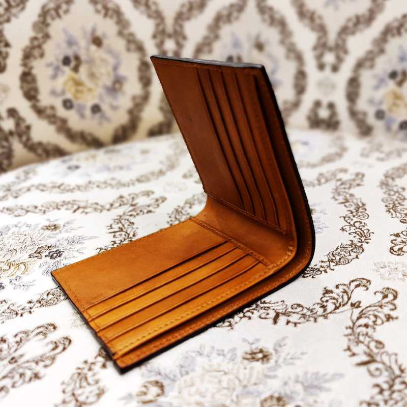 The Fiore Hand-Tooled Leather Bi-Fold Wallet - Escaro Royale