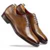 The Nicholas Medallion Wholecut in Tan - Escaro Royale