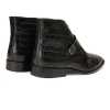 Branco Double-Monk Black Ankle Boots - Escaro Royale