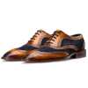 Tan-Blue Wingtip London Brogues - Escaro Royale