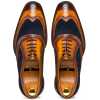 Tan-Blue Wingtip London Brogues - Escaro Royale