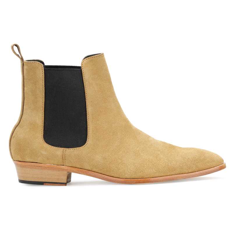 Iceman Chelsea Boots in Beige Suede - Escaro Royale