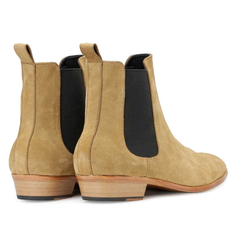 Iceman Chelsea Boots in Beige Suede - Escaro Royale