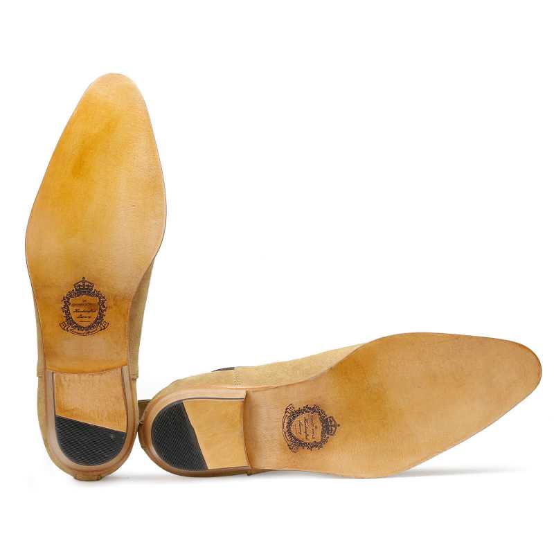 Iceman Chelsea Boots in Beige Suede - Escaro Royale