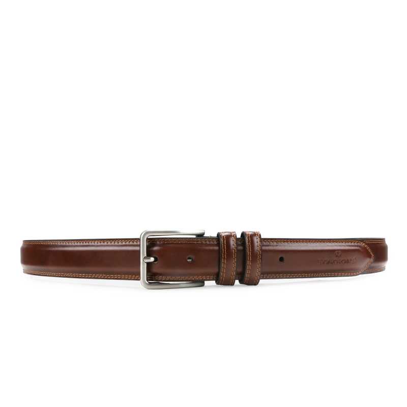 Beruto Mens Luxury Leather Belt in Brown - Escaro Royale