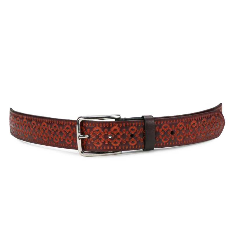 Christiano Hand Crafted Hand Tooled Leather Belt - Escaro Royale