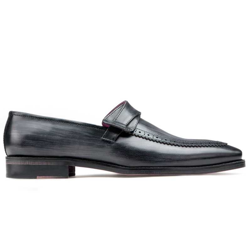Grey Designer Penny Loafers - Escaro Royale