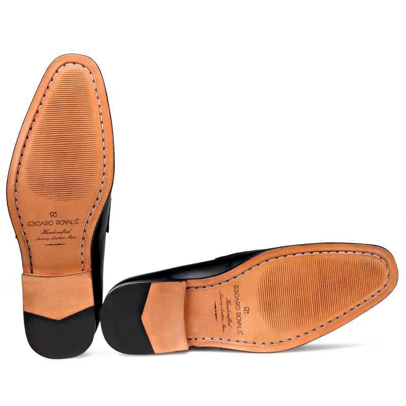 The Austin Double Monk Loafer In Black - Escaro Royale