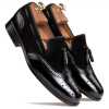 The Chicago Tassel Loafer in Black - Escaro Royale