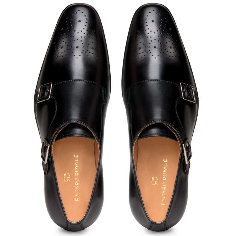 The  Lincoln Monk Medallion Loafer In Black - Escaro Royale