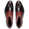 Ripper Black Red Zipper Leather Boots - Escaro Royale