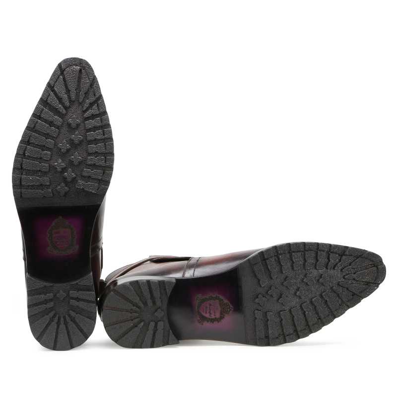 Nebula Marble Brown Jodhpur Leather Boots - Escaro Royale