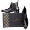 Regal Wingtip Chelsea Boots in Black - Escaro Royale