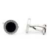 Men's Silver Plated Enamel Engraving Cufflinks - Escaro Royale