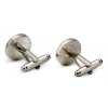 Men's Silver Plated Enamel Engraving Cufflinks - Escaro Royale