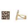 Men's Gold Plated Engraving Cufflinks - Escaro Royale