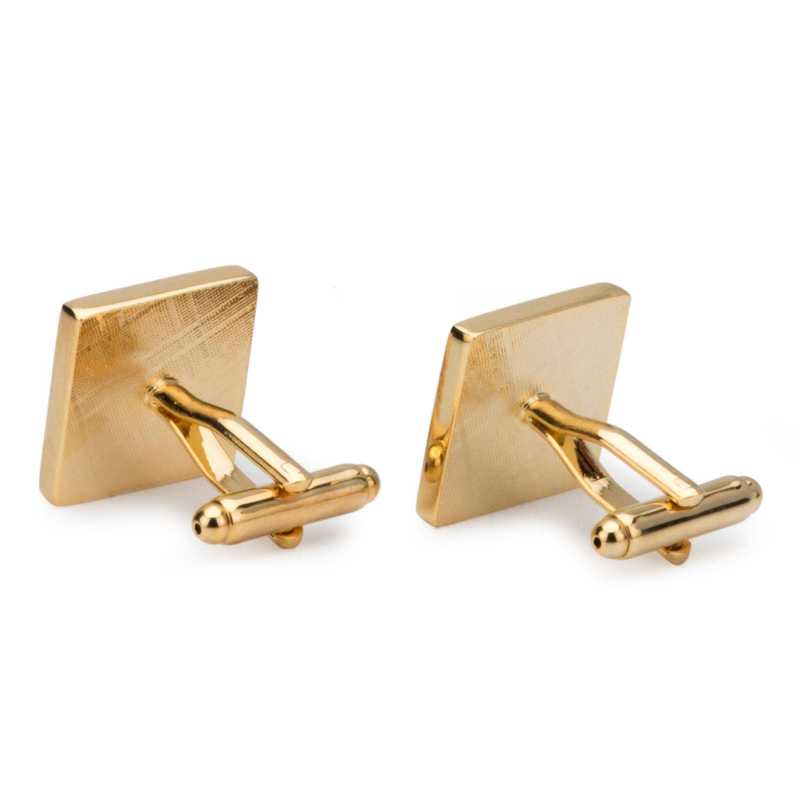 Men's Gold Plated Engraving Cufflinks - Escaro Royale
