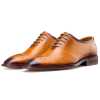 Tan Medallion Wholecut Oxford - Escaro Royale