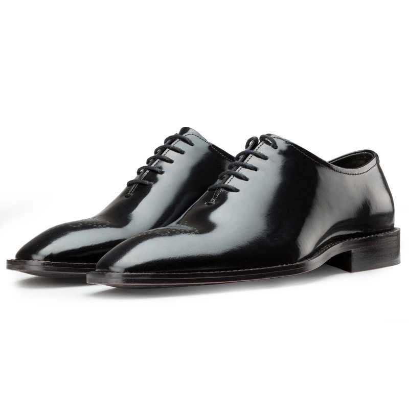 Black Medallion Wholecut Oxford - Escaro Royale