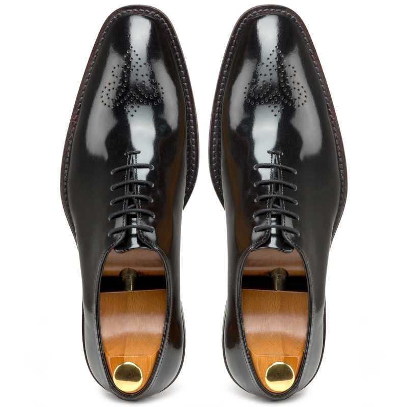 Black Medallion Wholecut Oxford - Escaro Royale