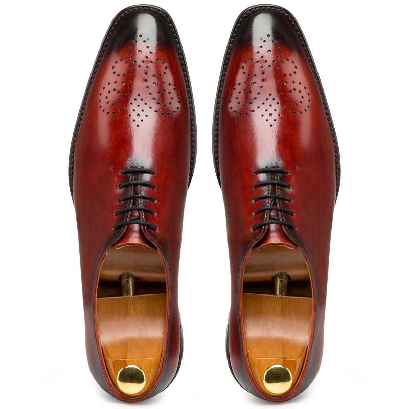 Red Medallion Wholecut Oxford - Escaro Royale