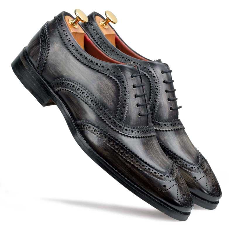 Grey Wingtip Brogue - Escaro Royale